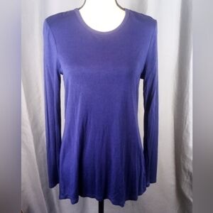 Black Swan long sleeve, open back top, blue, size S